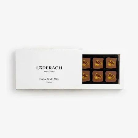 Pralinés estilo Dubai de chocolate de leite – 8 unidades por caixa