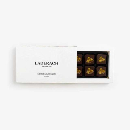 Pralinés estilo Dubai de chocolate Preto – 8 unidades por caixa