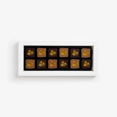 Pralinés estilo Dubai Seleção Leite-Preto – 12 unidades por caixa